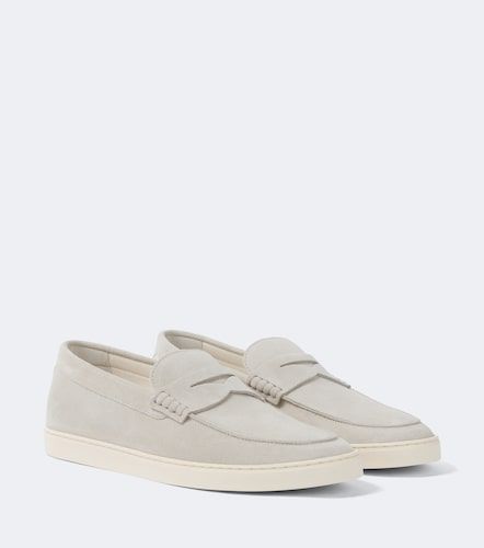 Baskets slip-on en daim et shearling - Brunello Cucinelli - Modalova