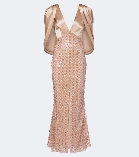 Là Fuori Robe longue en soie à sequins - La Fuori - Modalova