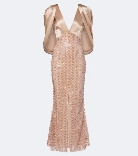 Là Fuori Robe longue en soie à sequins - La Fuori - Modalova