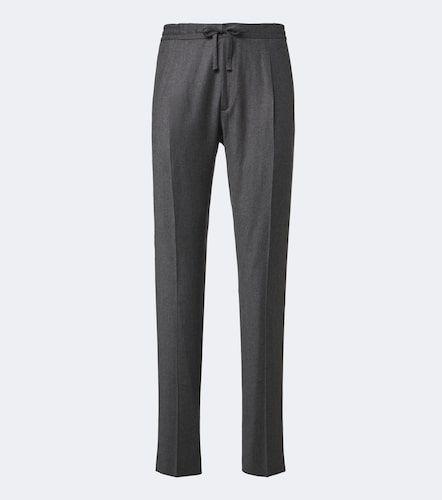 Pantalon ajusté en laine mélangée - Lardini - Modalova