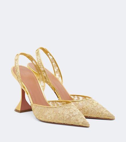 Escarpins slingback Holli en dentelle - Amina Muaddi - Modalova