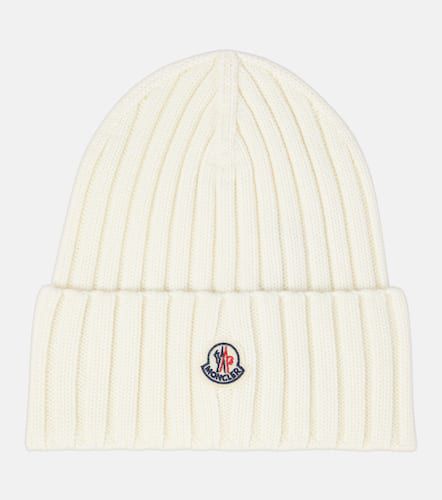 Bonnet en laine vierge à logo - Moncler - Modalova