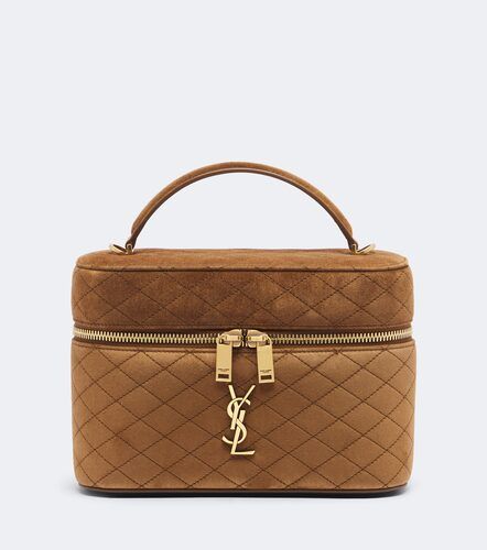 Sac vanity Gaby Large en daim - Saint Laurent - Modalova