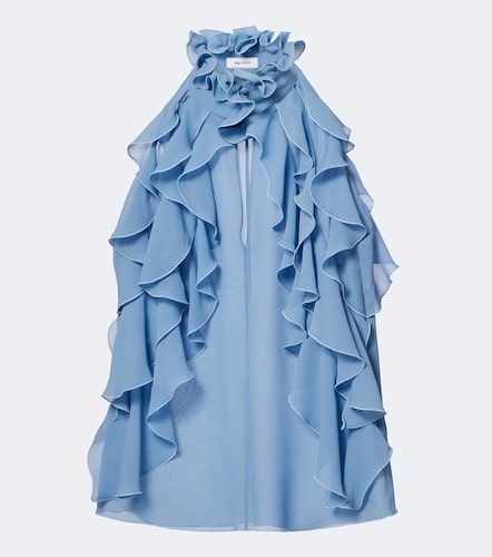 McQueen Top en soie à volants - McQueen - Modalova
