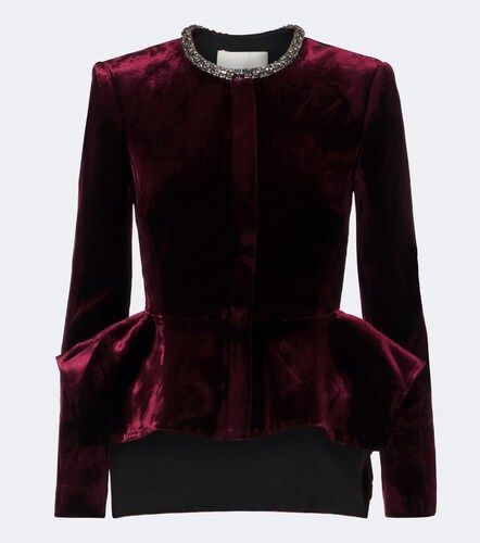 Blazer péplum en velours à ornements - Roland Mouret - Modalova