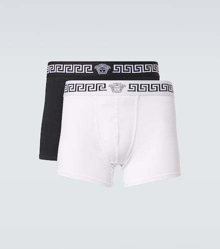 Set de deux boxers Greca Border en coton mélangé - Versace - Modalova