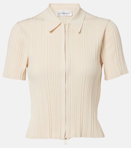 Top zippé à manches courtes - Victoria Beckham - Modalova