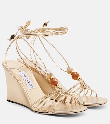 Sandales compensées Lova en cuir à ornements - Jimmy Choo - Modalova