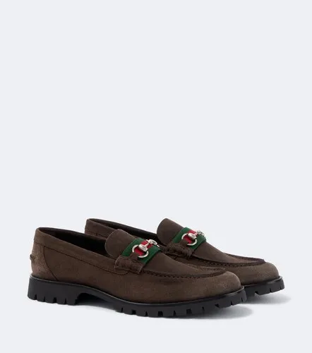 Gucci Mocassins Horsebit en daim - Gucci - Modalova