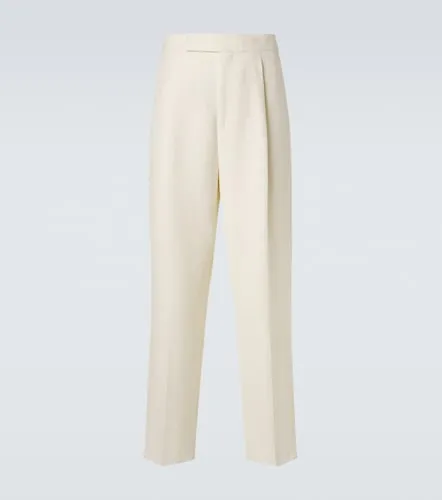 Pantalon large en laine et lin - Zegna - Modalova