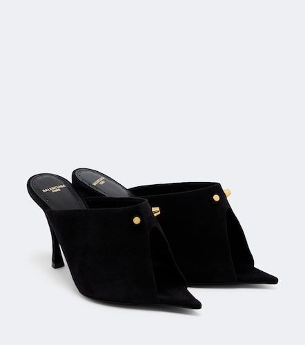 Mules Midnight City en daim à clous - Balenciaga - Modalova