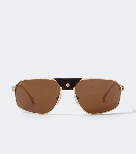 Lunettes de soleil aviateur Santos De Cartier - Cartier Eyewear Collection - Modalova
