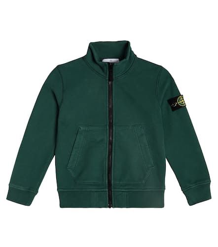 Sweat-shirt zippé en coton - Stone Island Junior - Modalova