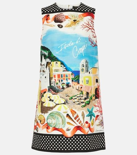 Robe Capri en coton à imprimé - Dolce&Gabbana - Modalova
