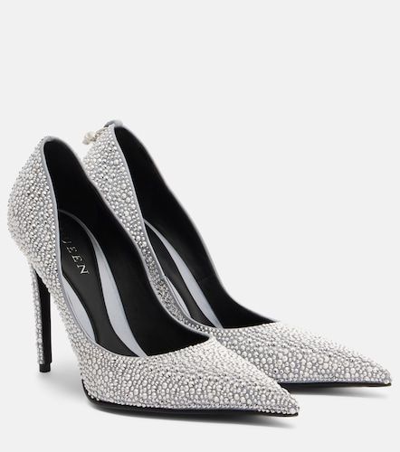 Escarpins Skull en satin à clous - McQueen - Modalova
