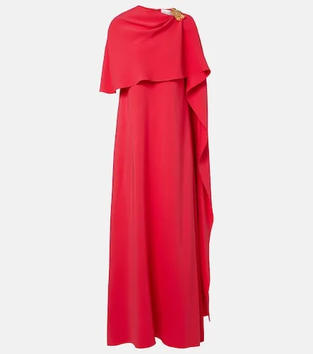 Robe en soie mélangée à ornements - Oscar de la Renta - Modalova