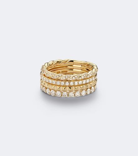 Bague Petite Pavé en or 18 ct et diamants - David Yurman - Modalova