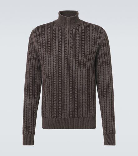 Pull à col zippé en cachemire, laine et soie - Agnona - Modalova