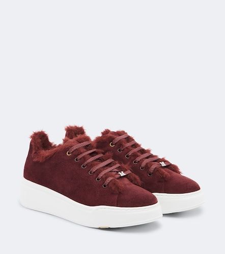 Baskets en daim et shearling - Max Mara - Modalova