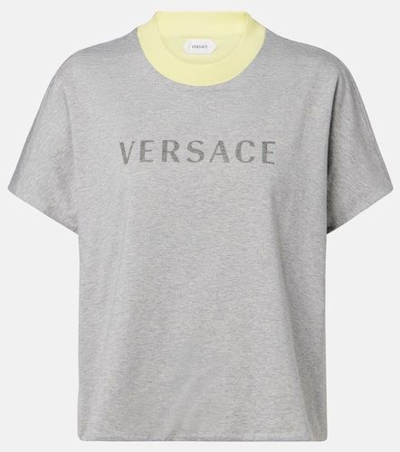 T-shirt réversible en coton - Versace - Modalova