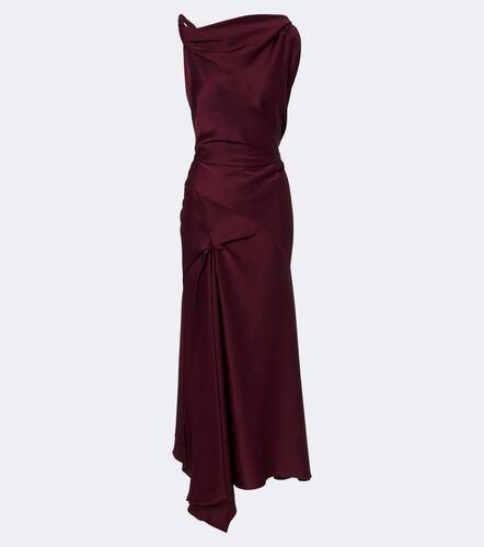 Robe midi asymétrique Posy en satin - Victoria Beckham - Modalova