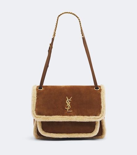 Sac porté épaule Niki Mini en daim - Saint Laurent - Modalova