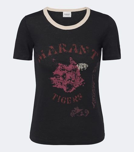 T-shirt Kiliann en lin à imprimé - Marant Etoile - Modalova