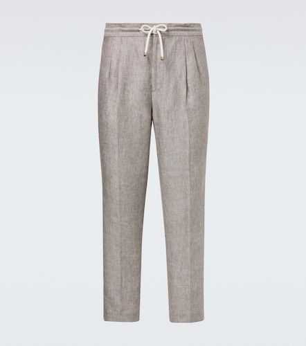 Pantalon fuselé en chanvre et lin - Brunello Cucinelli - Modalova