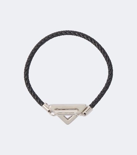 Bracelet en cuir tressé à logo - Prada - Modalova