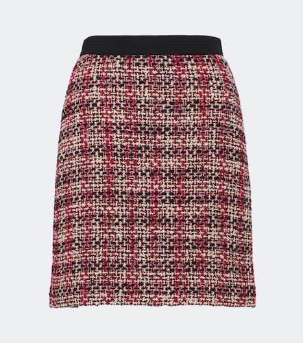 Mini-jupe en tweed de laine mélangée - Versace - Modalova