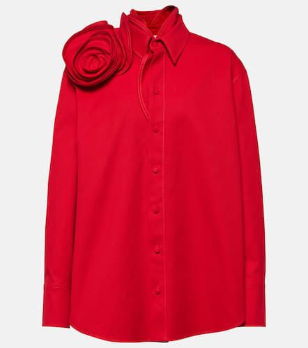 Chemise oversize en coton à fleur - Valentino - Modalova