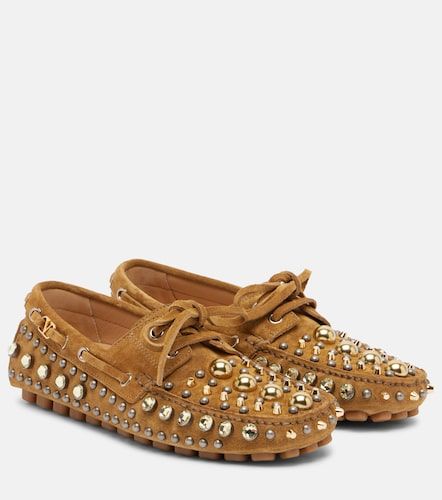 Mocassins Fastaway en daim à ornements - Valentino Garavani - Modalova