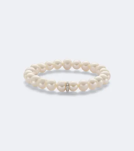 Bracelet en or 14 ct, perles d’eau douce et diamants - Sydney Evan - Modalova