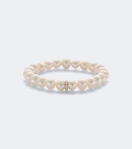 Bracelet en or 14 ct, perles d’eau douce et diamants - Sydney Evan - Modalova