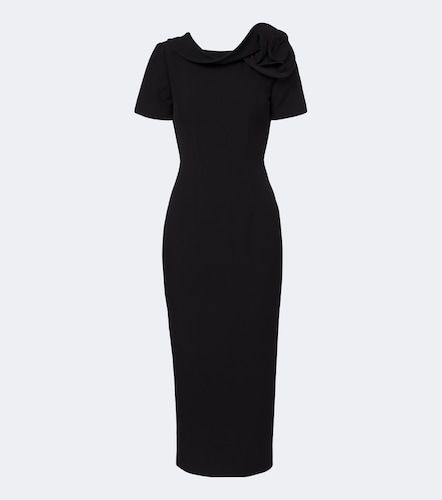 Robe midi à appliqué floral - Roland Mouret - Modalova