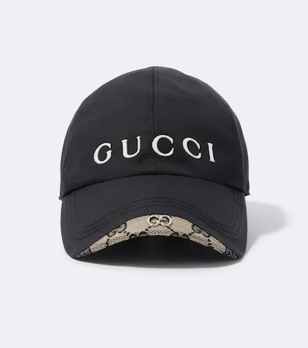 Casquette en coton et soie à logo - Gucci - Modalova