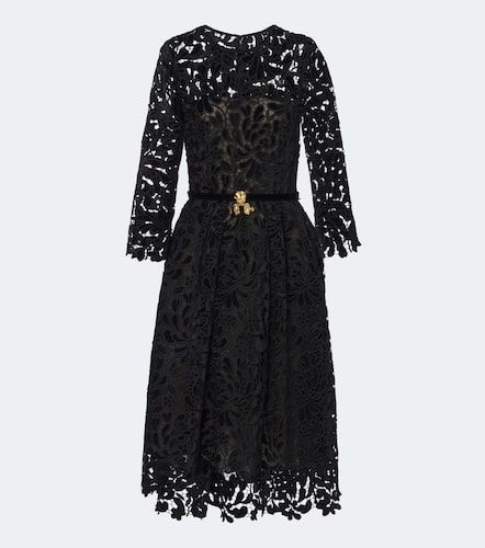 Robe midi en guipure - Oscar de la Renta - Modalova
