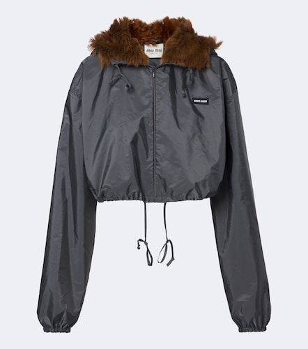 Veste à finitions en shearling - Miu Miu - Modalova