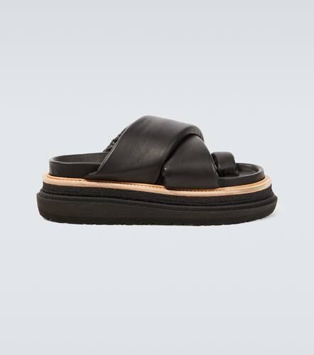 Sandales à plateforme en cuir - Sacai - Modalova