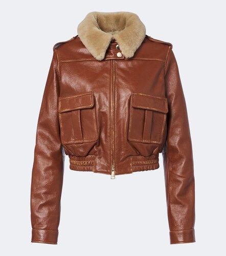 Veste First love en cuir et shearling - Dorothee Schumacher - Modalova