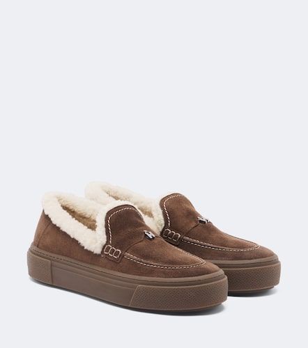 Mocassins H705 en daim et shearling - Hogan - Modalova