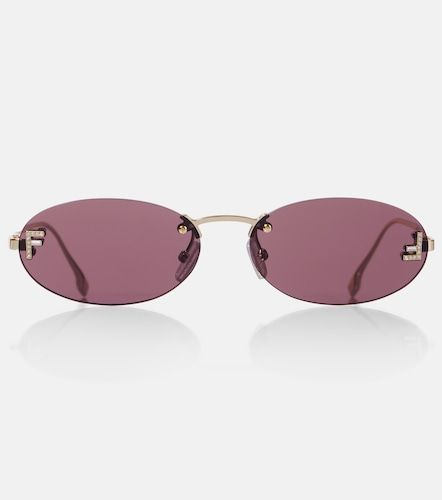 Lunettes de soleil ovales First Crystal - Fendi - Modalova