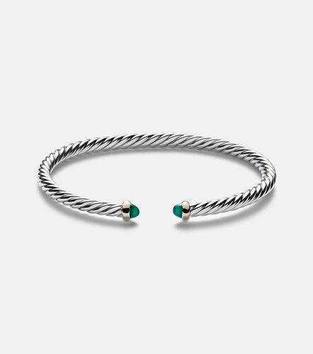 Bracelet Cable Flex® en argent sterling, or 14 ct et onyxes - David Yurman - Modalova