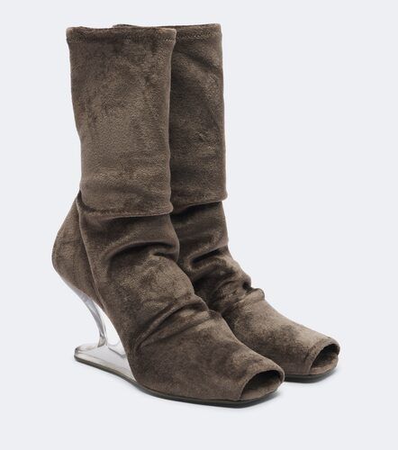 Bottines Cantilever en velours - Rick Owens - Modalova