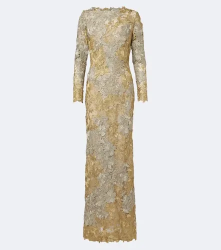 Robe longue en guipure - Oscar de la Renta - Modalova