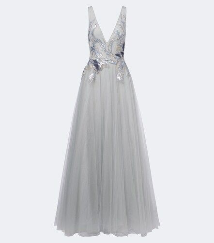 Robe longue Vianna à ornements - Costarellos - Modalova