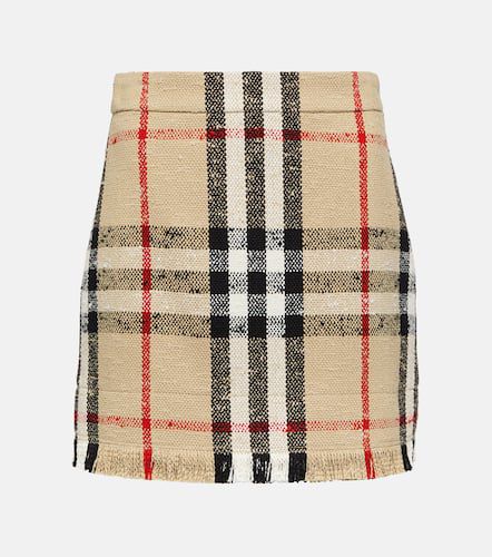 Mini-jupe Check en coton mélangé - Burberry - Modalova