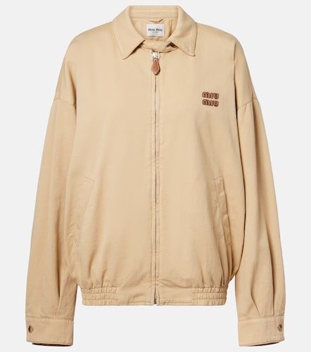 Miu Miu Veste en denim à logo - Miu Miu - Modalova