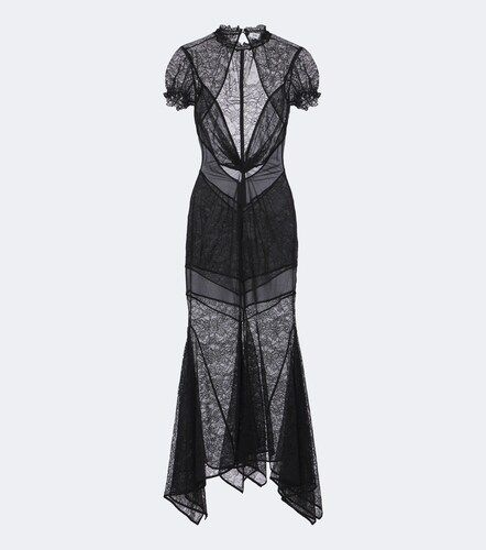 Robe midi asymétrique en dentelle - The Attico - Modalova