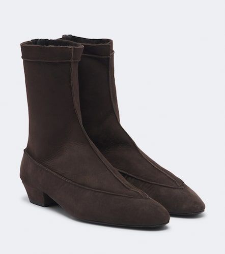 Bottines en daim et shearling - Magda Butrym - Modalova